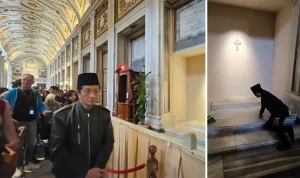 menteri agama ziarah di makam Paus Fransiskus4