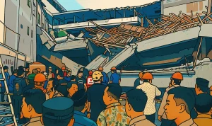 bangunan roboh